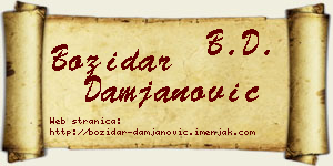 Božidar Damjanović vizit kartica